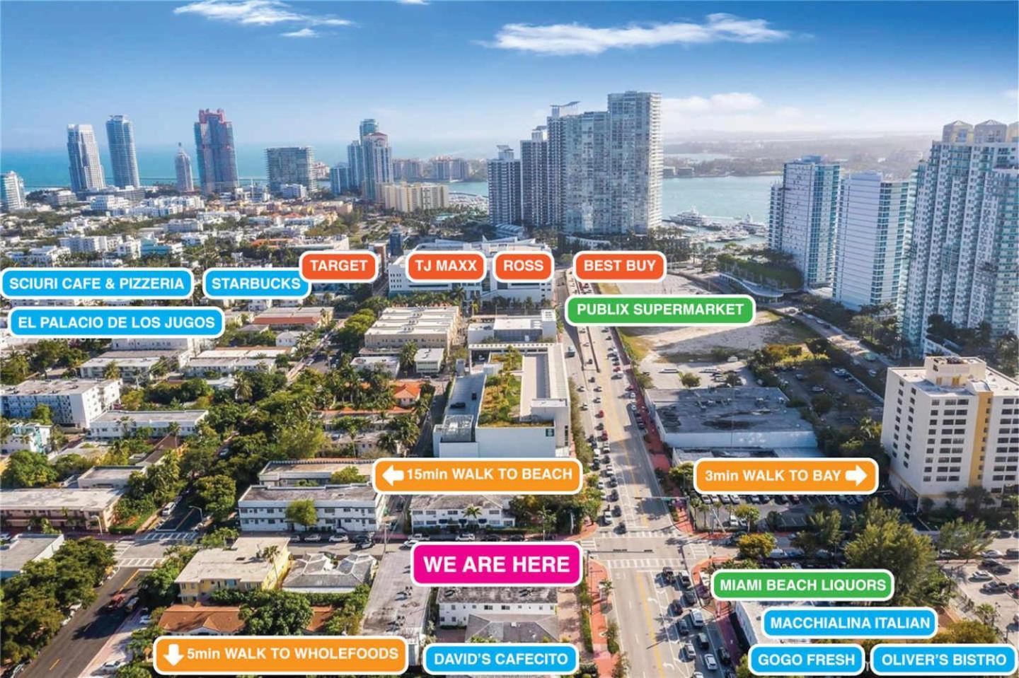 South Beach 2 Bedroom Family & Pet Friendly Apartment With Balcony & Free Parking Miami Beach Luaran gambar